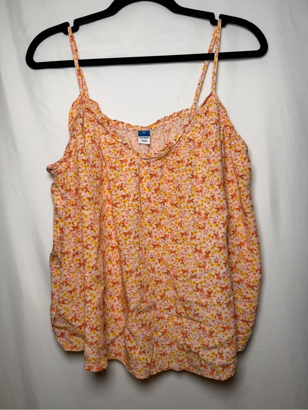 Old Navy Peach-Pink Floral Spaghetti Strap Camisole
